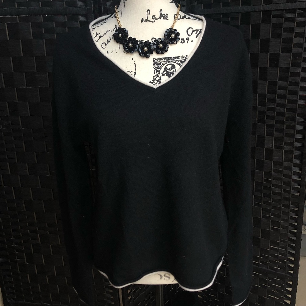 Evelyn Grace Black Cashmere Sweater Sz XL